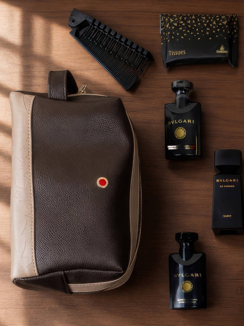 BVLGARI | Emirates First Class Toiletry Bag for Men (NEW 2026 EDITION!)